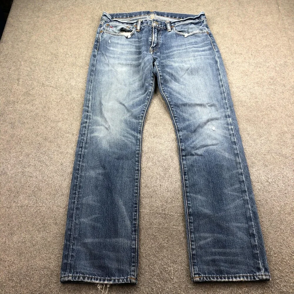 Polo Ralph Lauren Jeans Mens 31x32 Blue Medium Wash Slim Straight Denim & Supply
